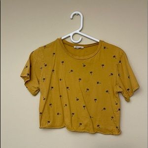 Yellow Palm Tree Crop Top French Pastry